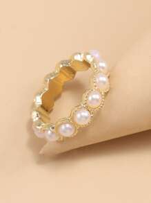 Faux Pearl Decor Ring