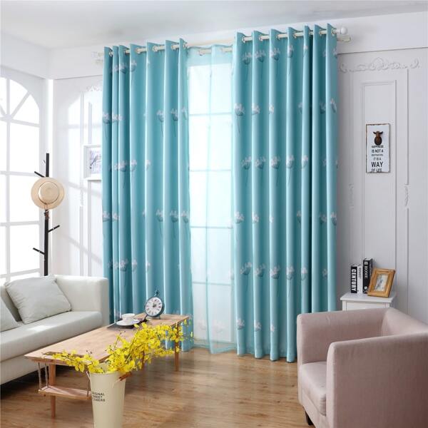 

Dandelion Print Single Panel Blackout Curtain, Blue