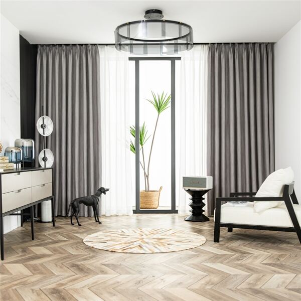 

Solid Color Single Panel Blackout Curtain, Grey