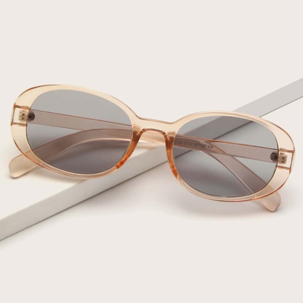 

Oval Frame Tinted Lens Sunglasses