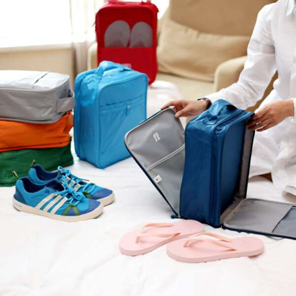 

1pc Double Layer Random Color Shoes Storage Bag, Multicolor