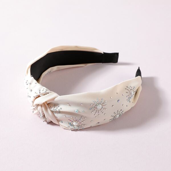 

Rhinestone Decor Headband, Beige