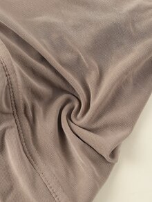 素色圍裹帽 - 卡其色 - 查看 3