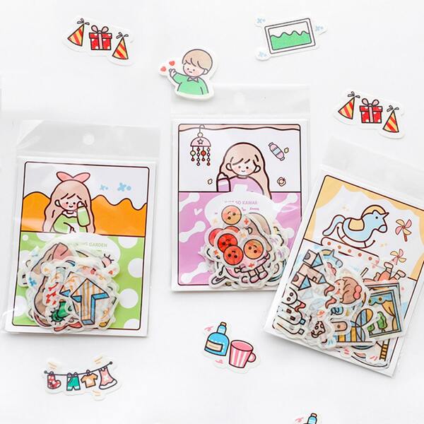 

40pcs Random Cartoon Graphic Sticker, Multicolor