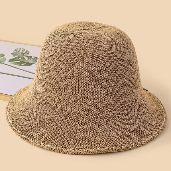 

Braided Straw Bucket Hat, Khaki