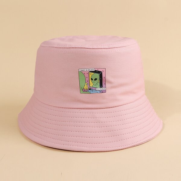 

Alien Print Bucket Hat, Pink