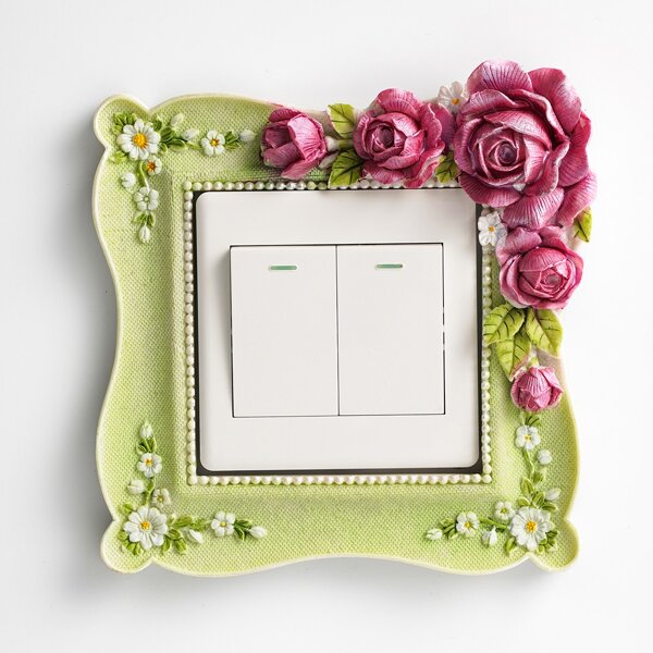 

Rose Design Light Switch Sticker, Multicolor