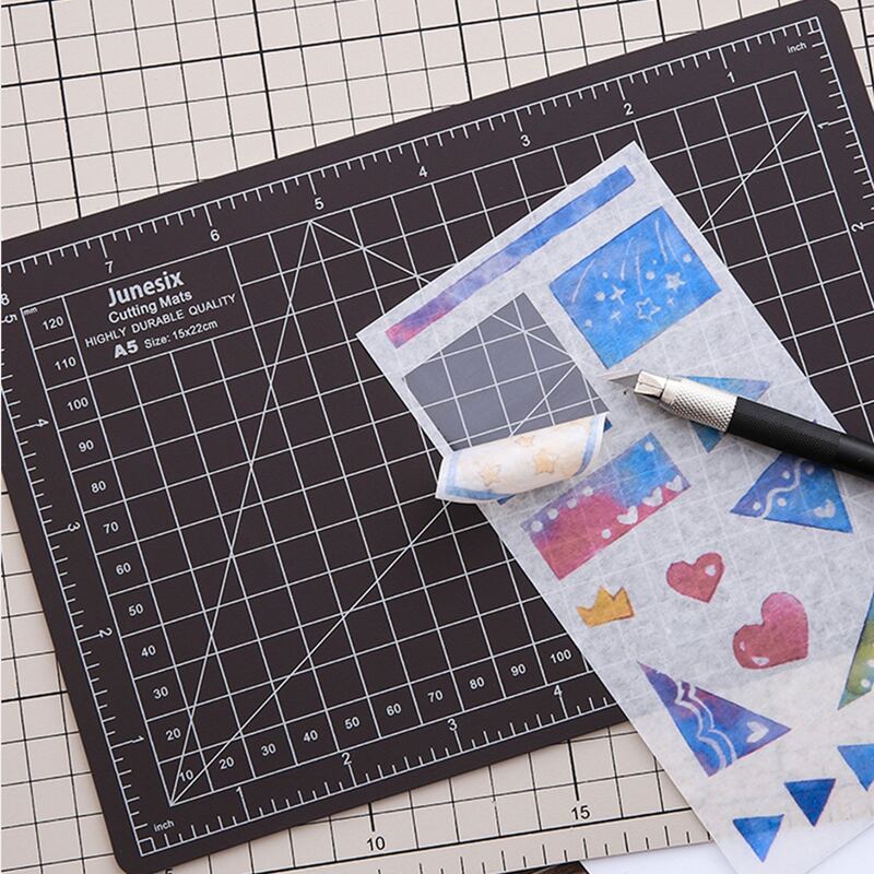 

1pc Double Sided A5 Cutting Mat, Multicolor