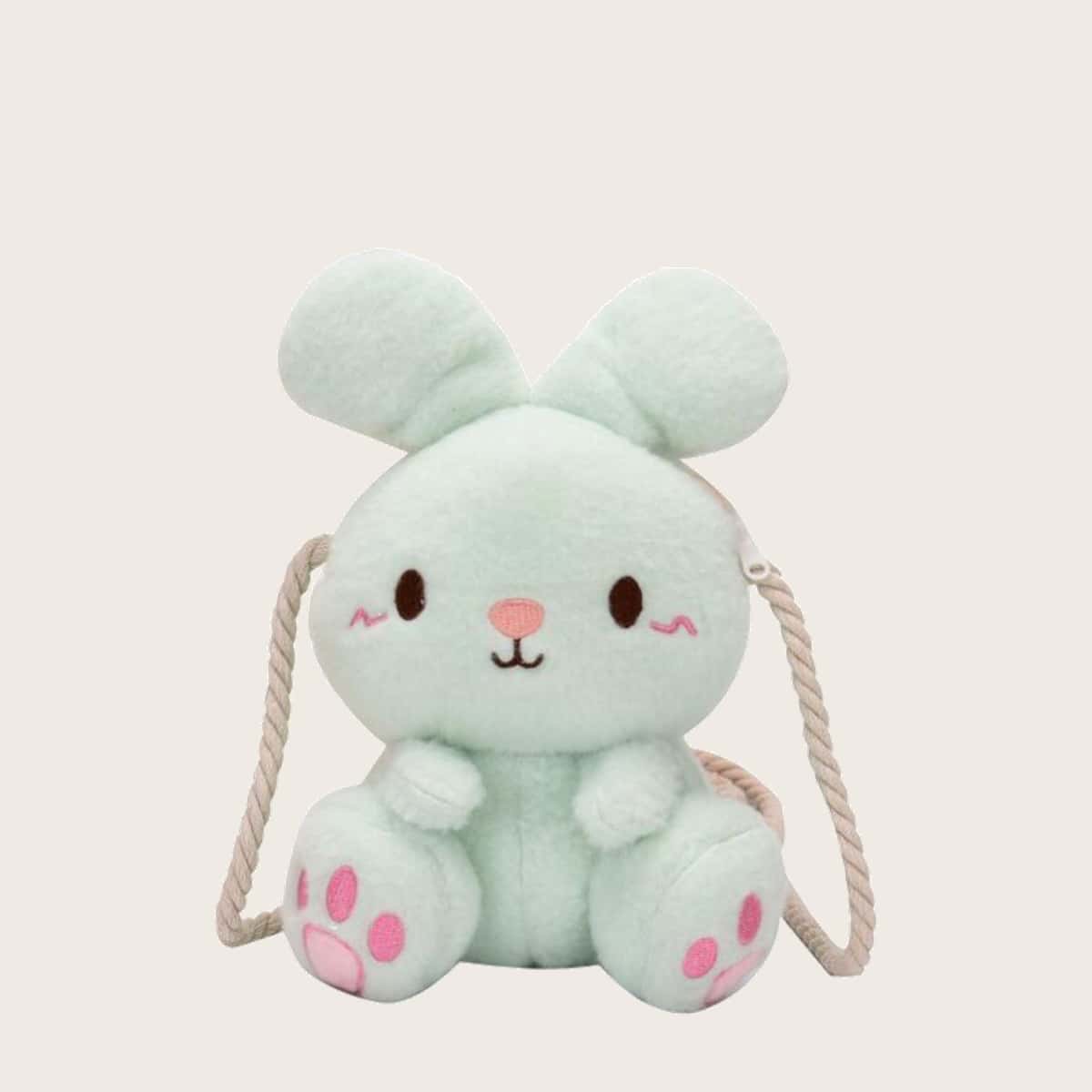 

Cartoon Rabbit Crossbody Bag, Mint green