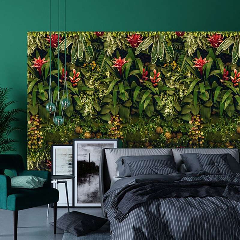

1sheet Plants Pattern Wall Paper, Multicolor