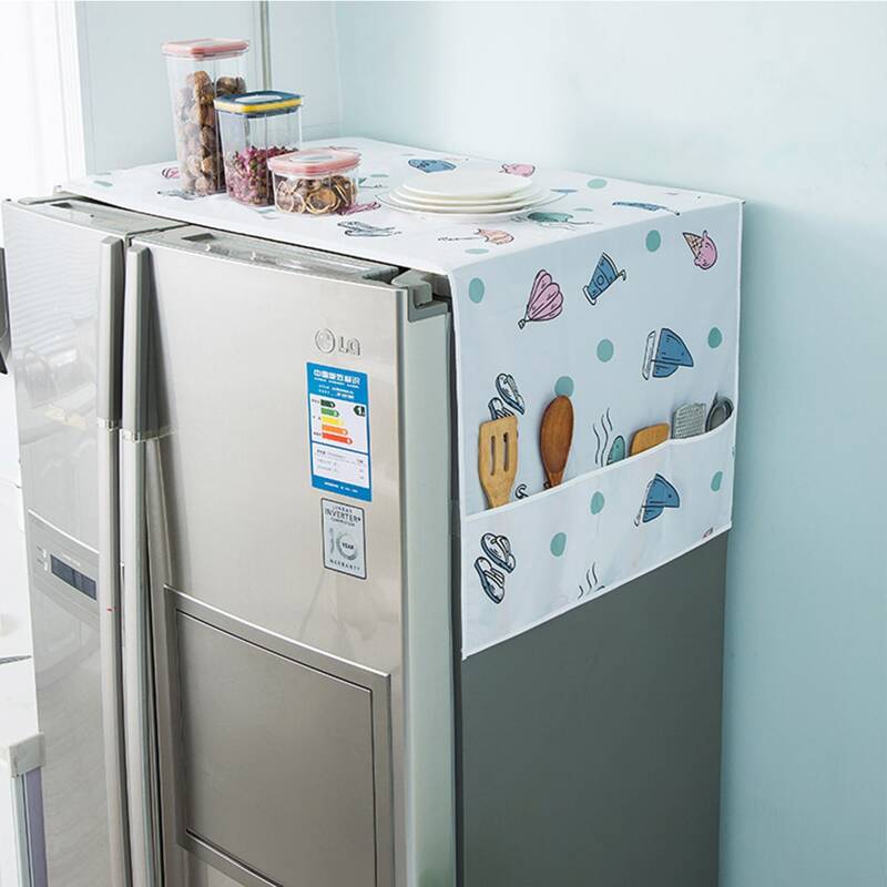 

1pc Cartoon Pattern Refrigerator Dust Cover, Multicolor