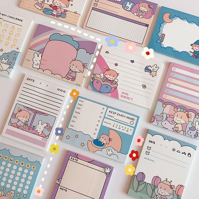 

1pc Random Cartoon Pattern Memo Pad, Multicolor