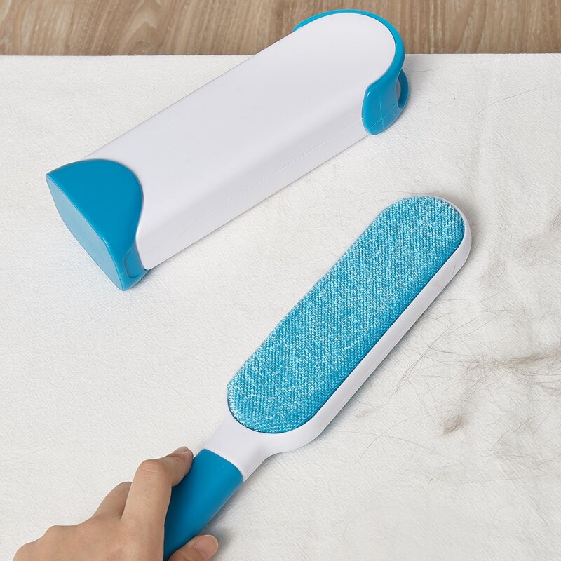 

1pc Pet Hair Removal Brush, Blue and white
