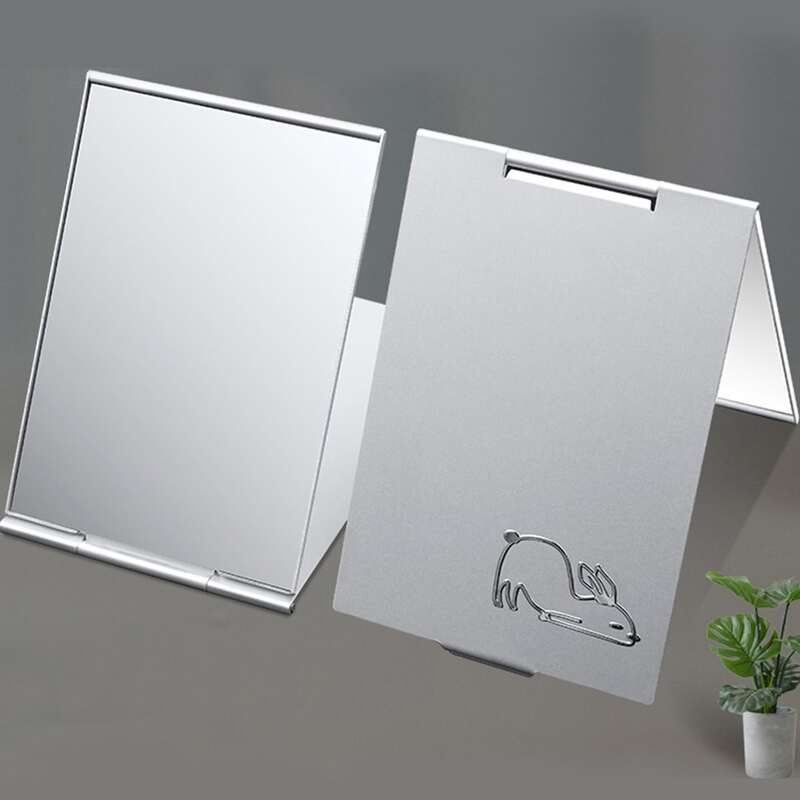 

1pc Random Cartoon Makeup Mirror, Silver