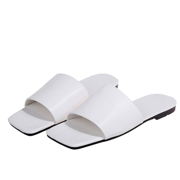 

Minimalist Slide Sandals, White