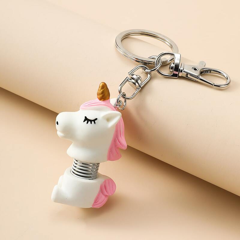 

Cartoon Unicorn Bag Charm, Silver