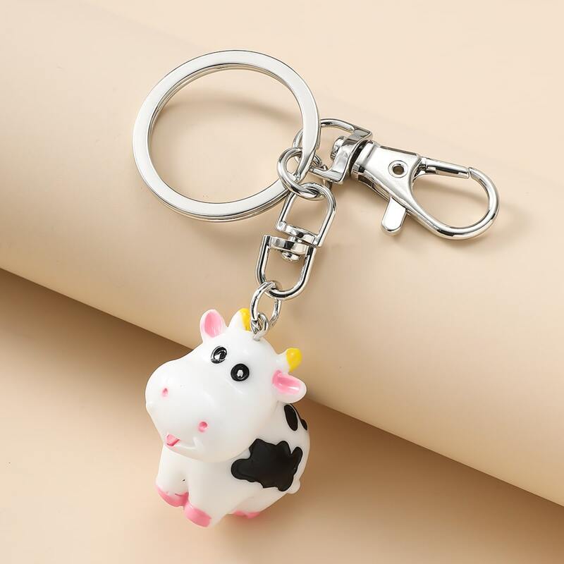 

Cartoon Cow Bag Charm, Multicolor