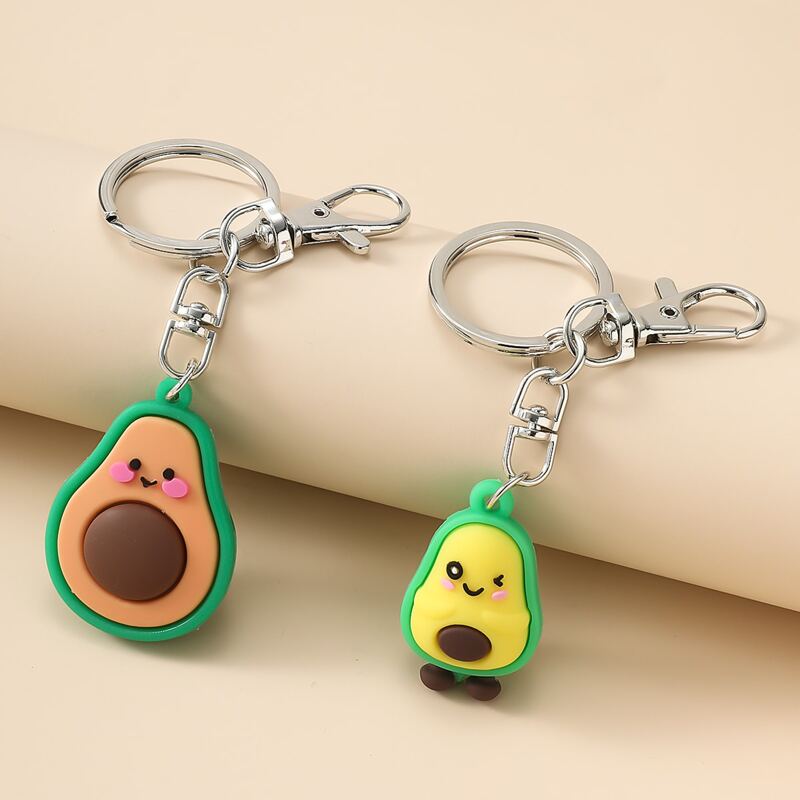 

2pcs Cartoon Avocado Bag Charm, Multicolor