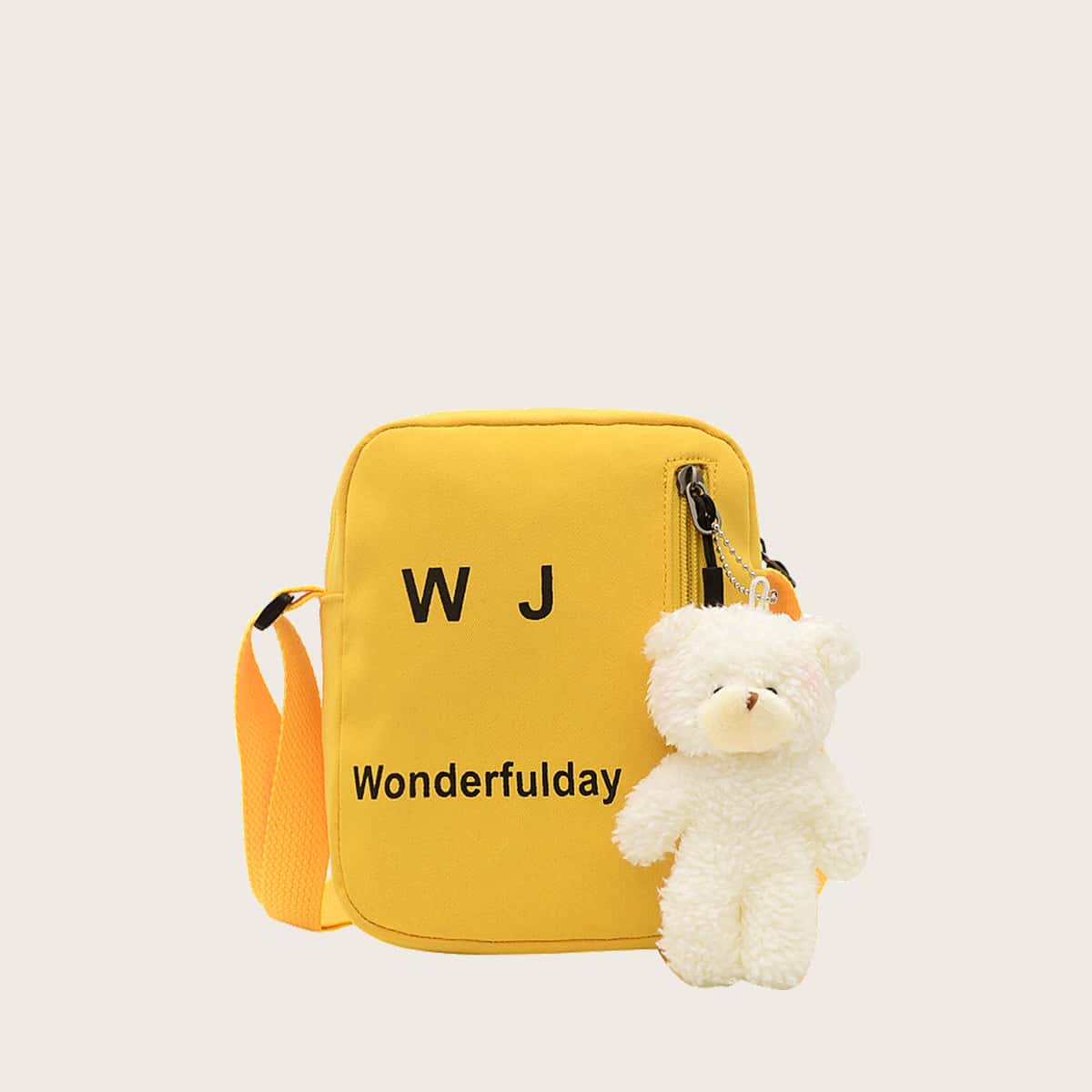 

Letter Graphic Crossbody Bag, Yellow