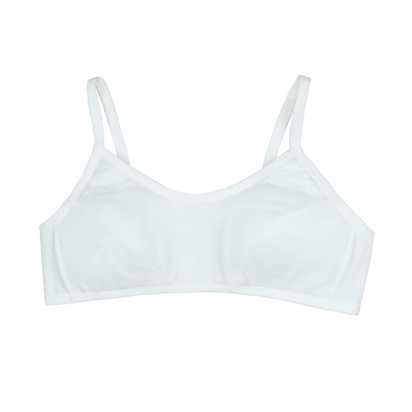 

Girls Solid Cami Bralette, White