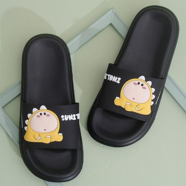 

Men Cartoon Graphic Slides, Black