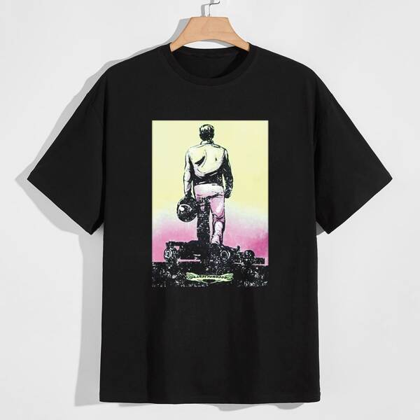 

Men Figure Graphic Short Sleeve Tee, Black
