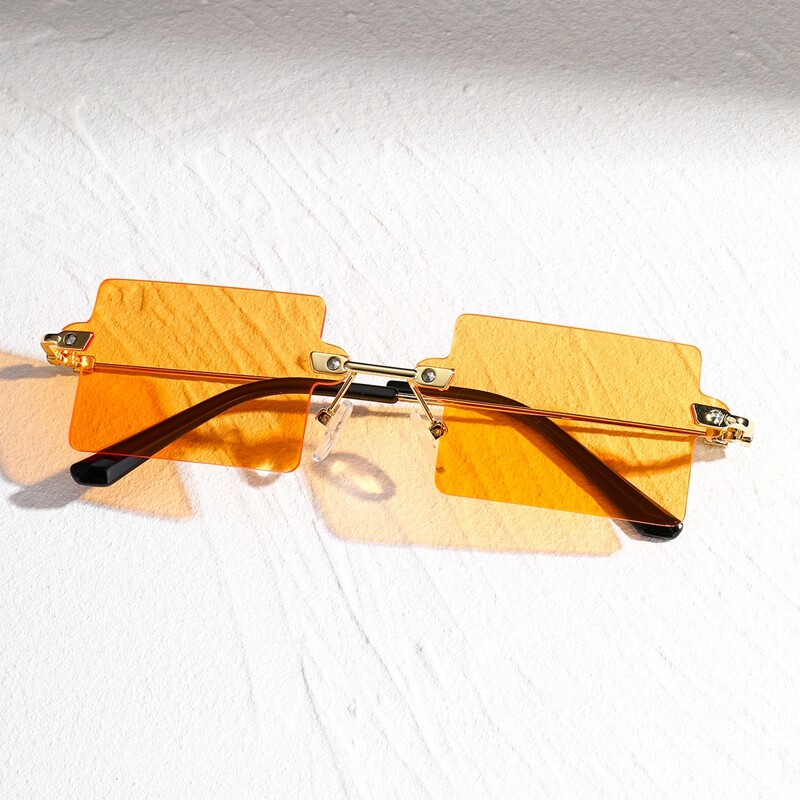 

Rimless Rectangle Frame Sunglasses
