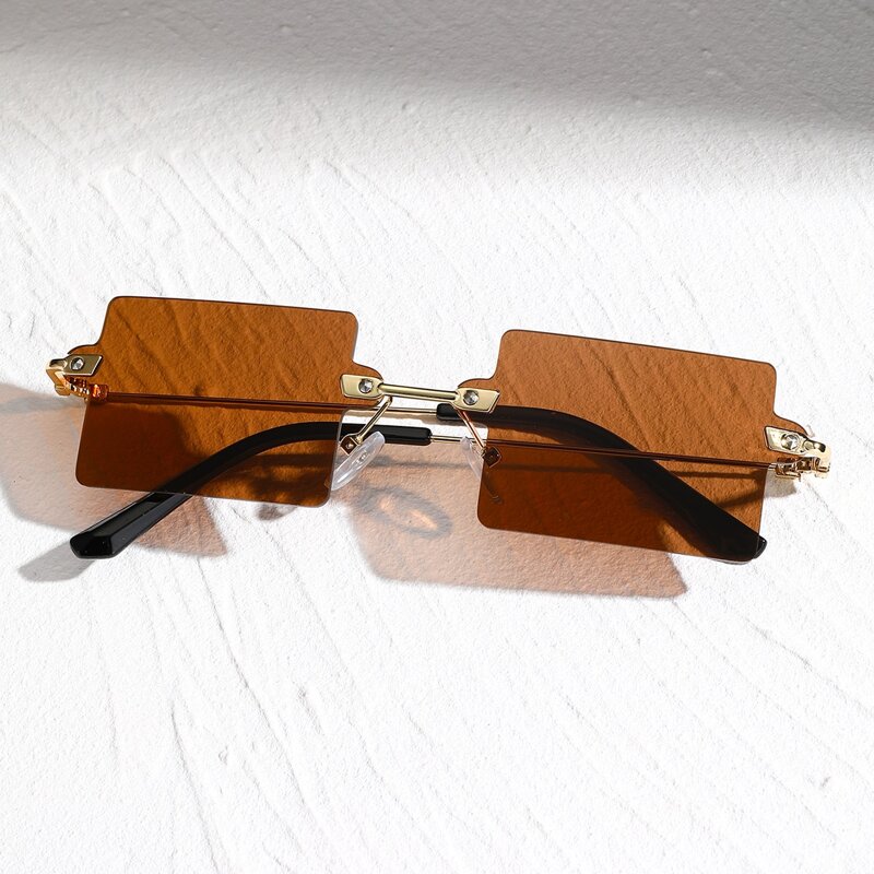 

Rimless Rectangle Frame Sunglasses