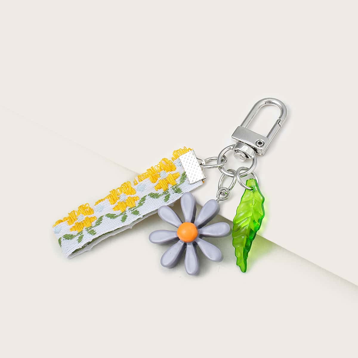 

Floral Decor Bag Charm, Purple