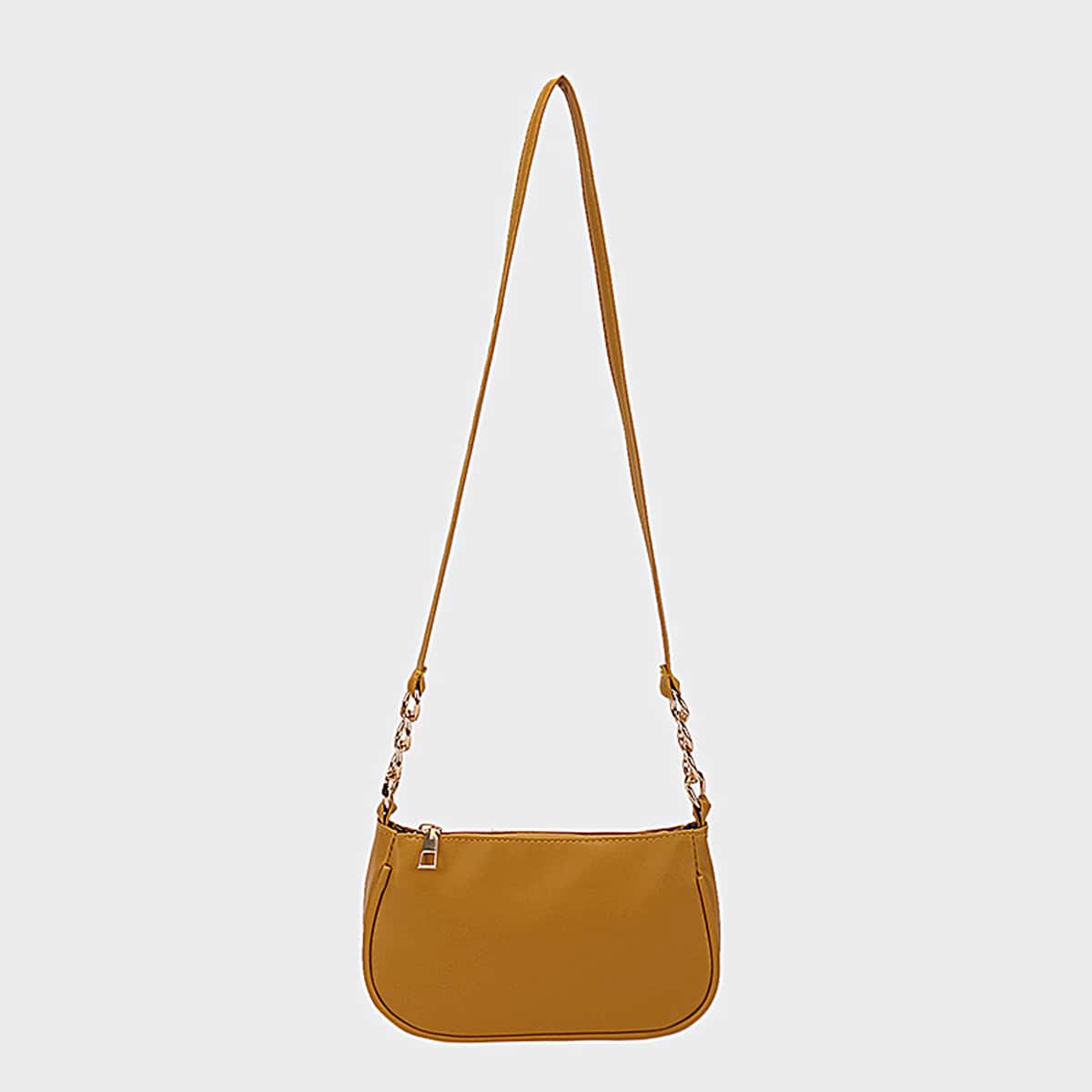 

Solid Crossbody Bag, Mustard yellow