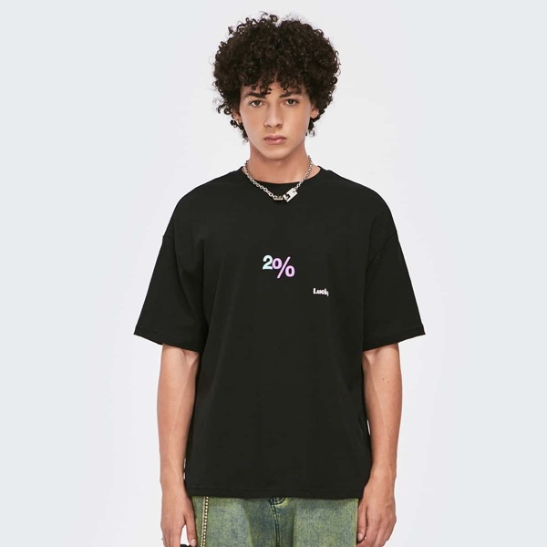 

Men Drop Shoulder Letter Graphic Tee, Black