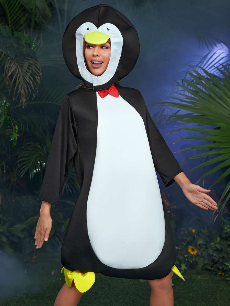 Traje de pingüino con lazo - Blanco y Negro - Ver 1