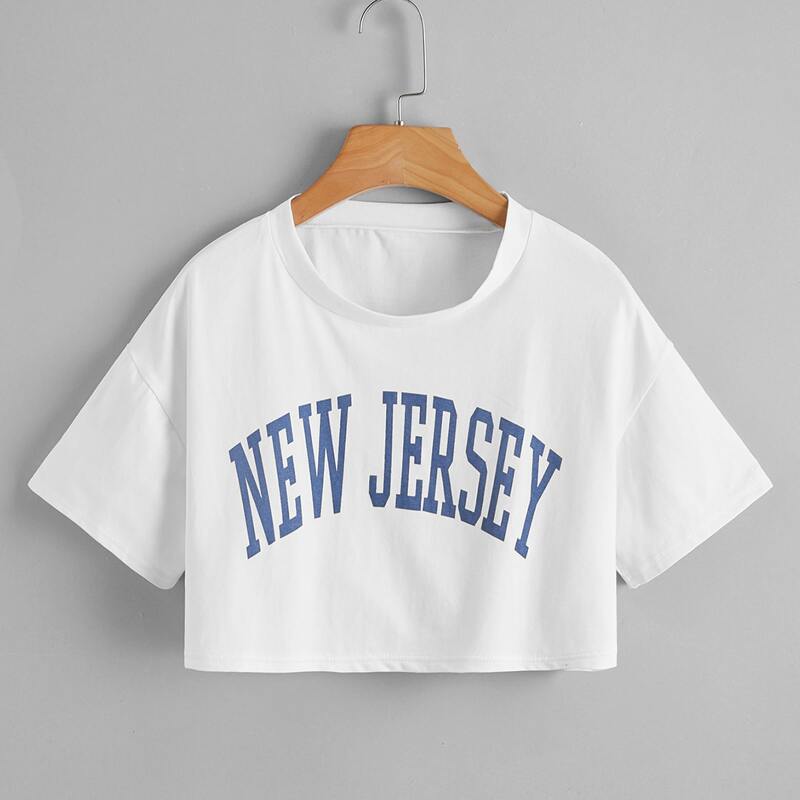 

Letter Crop Tee, White