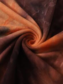 SHEIN EZwear 小褶邊紮染連衣裙 - 彩色 - 查看 4