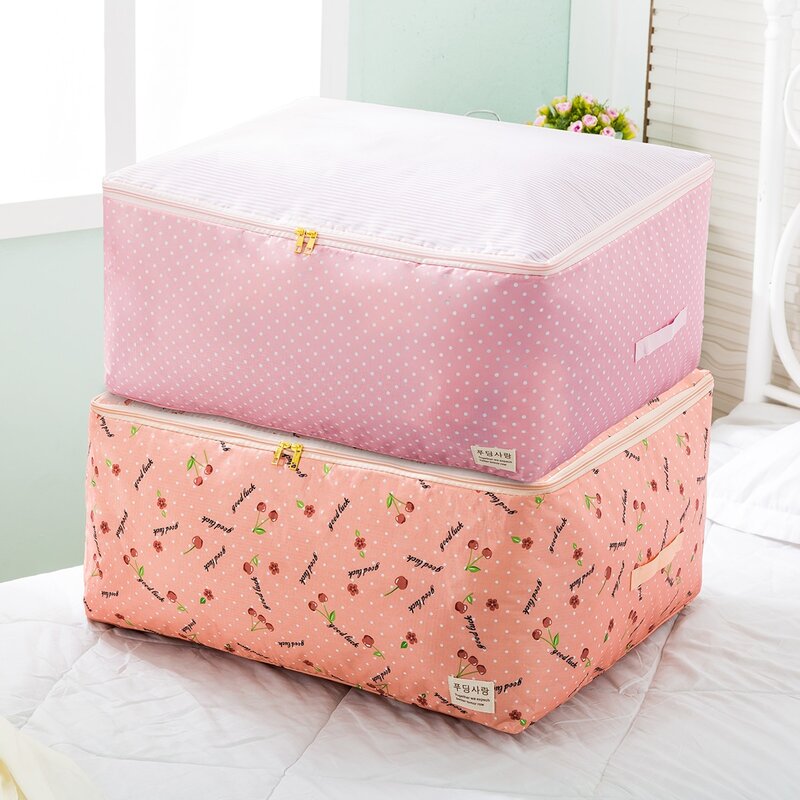 

1pc Random Pattern Large Quilt Storage Bag, Multicolor
