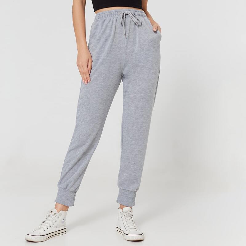 

Solid Drawstring Sweatpants, Light grey