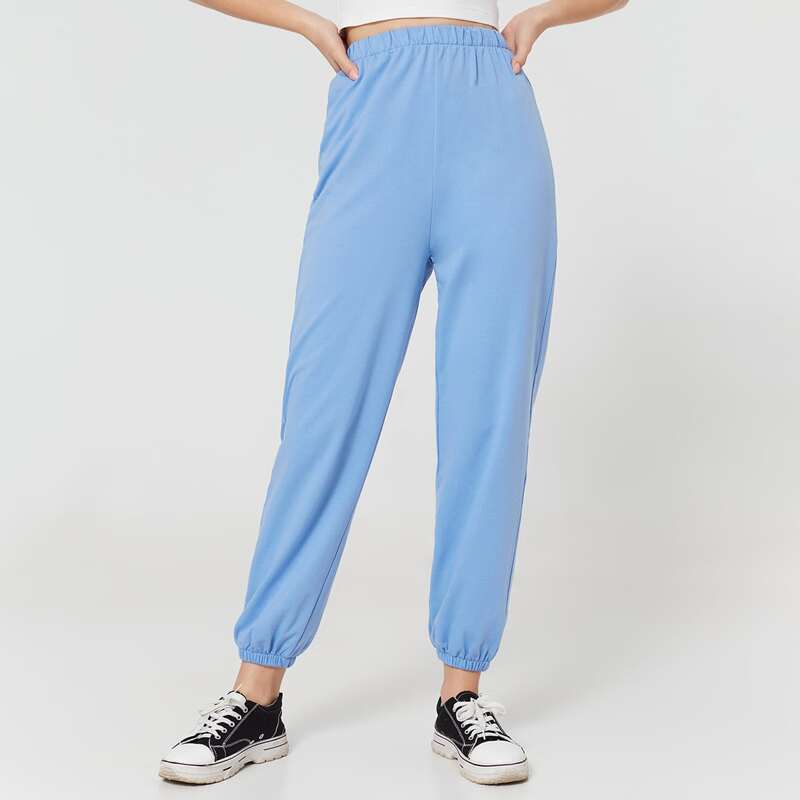 

Solid Pocket Sweatpants, Blue