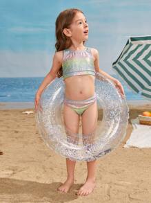 Baby Girl Metallic Beachwear Summer Beach - Multicolor - View 4