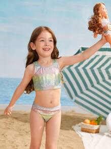 Baby Girl Metallic Beachwear Summer Beach - Multicolor - View 7