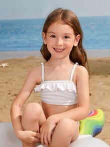 Ropa de playa de verano para niña bebé con ribete de volantes - Multicolor - Ver 7