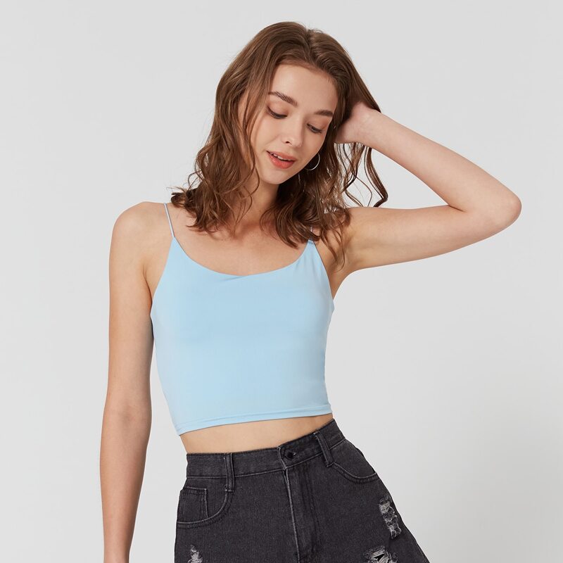 

Solid Crop Cami, Baby blue