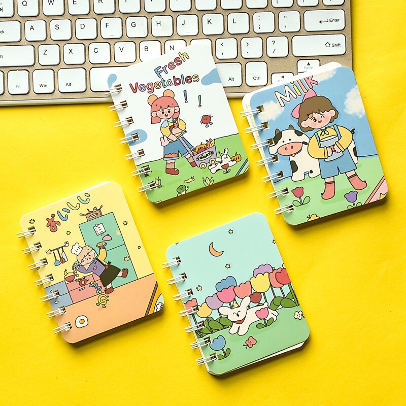 

1pc Cartoon Graphic Cover Random Spiral Notebook, Multicolor