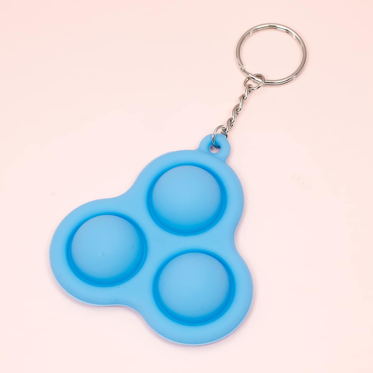 

Triple Dimple Toy Design Keychain, Blue