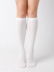 Solid Over The Calf Socks