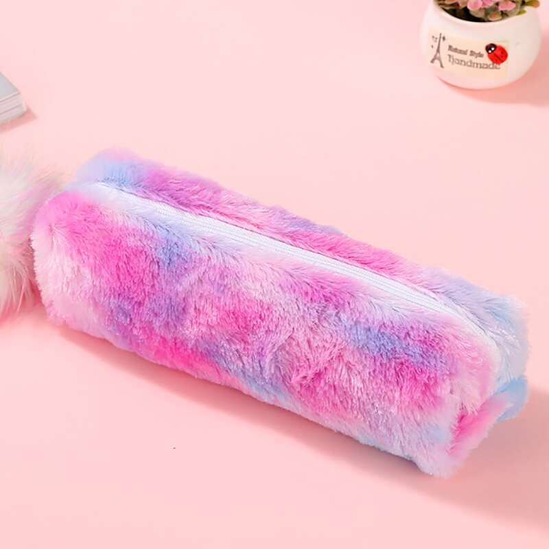 

1pc Random Plush Pencil Bag, Multicolor