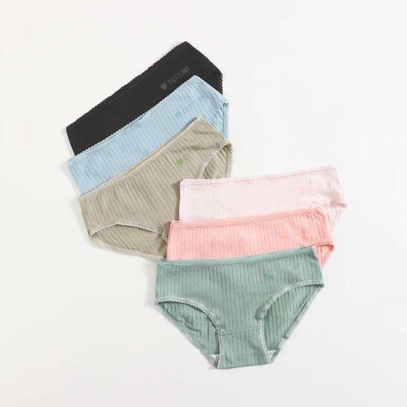 

6pack Simple Panty Set, Multicolor