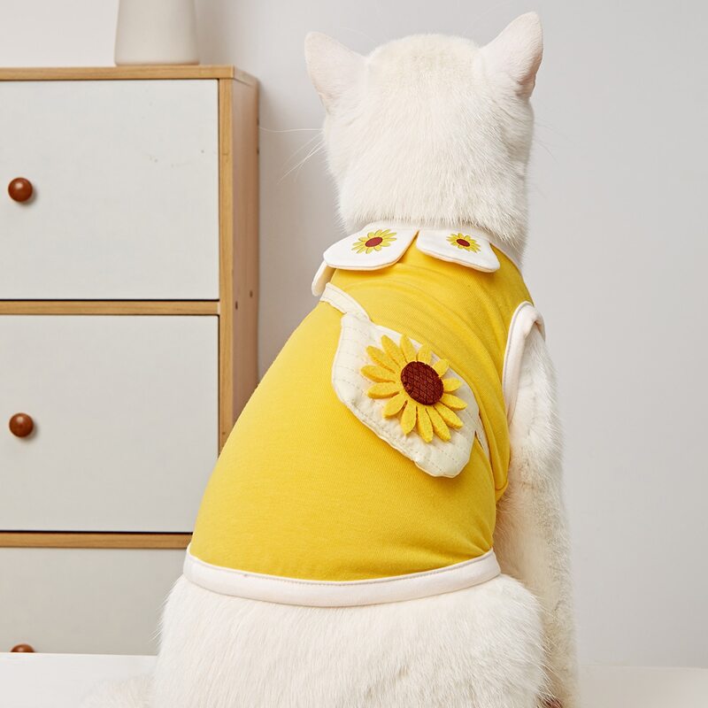 

Sunflower Print Pet Tank Top, Yellow