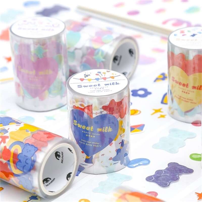

1roll Mixed Pattern Random Decorative Tape, Multicolor