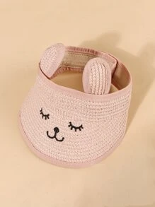 Baby Cartoon Visor Hat - Pink - View 1