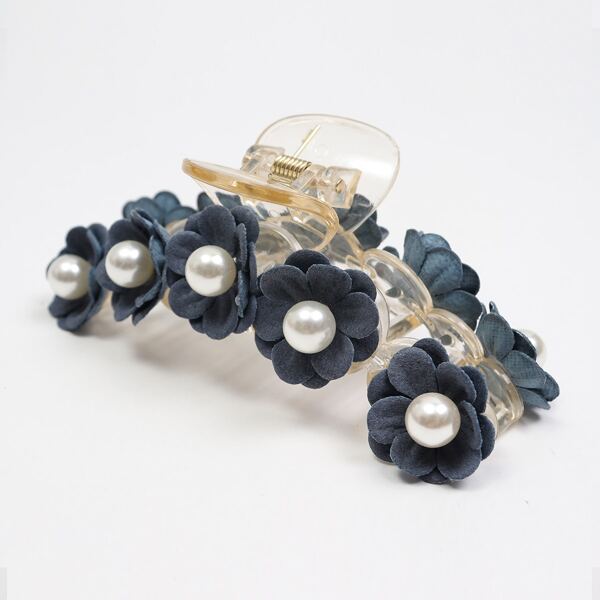 

Flower Decor Hair Claw, Multicolor